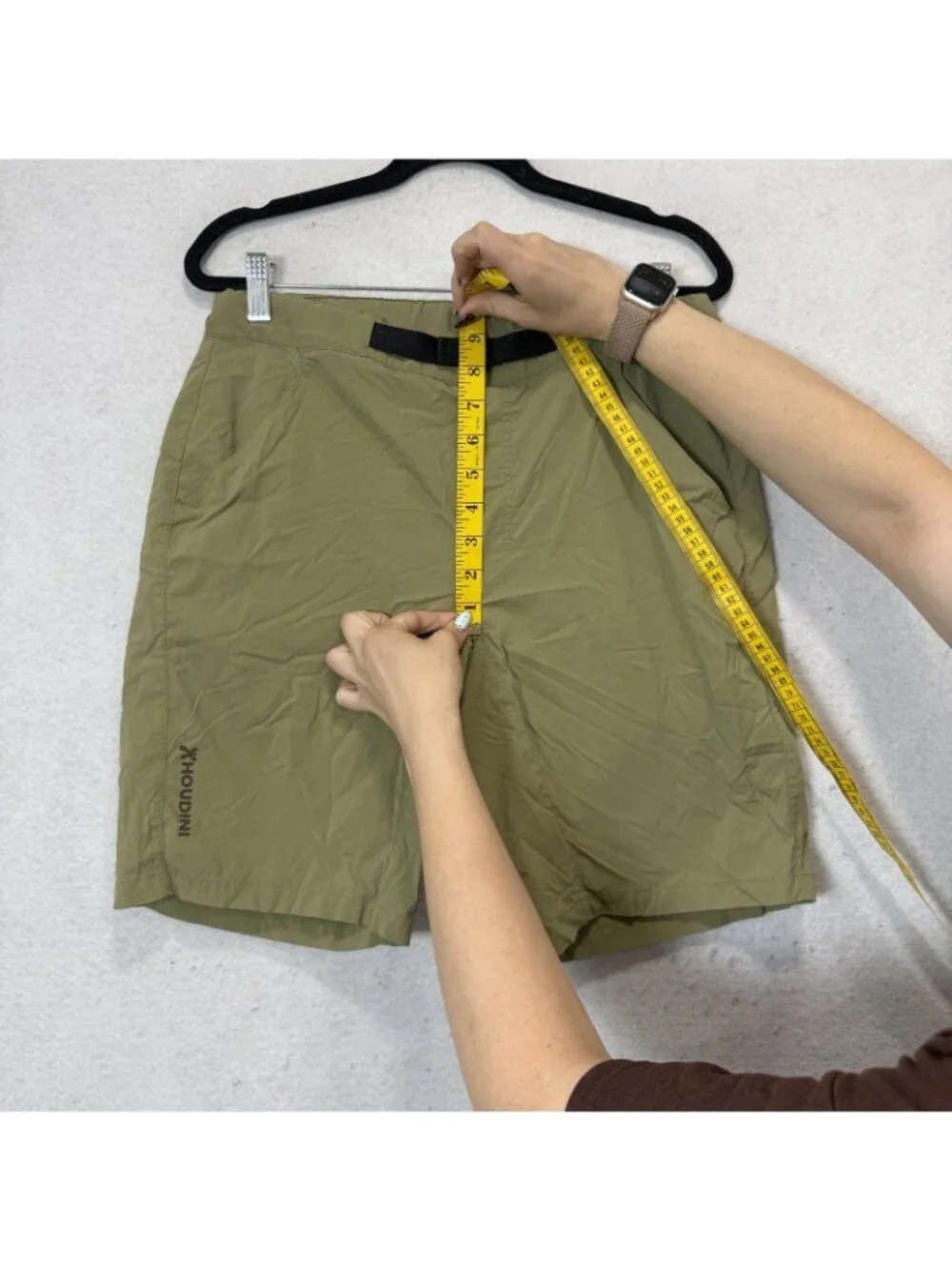 Houdini Shorts Mens Small Green Lightweight Quick Dry Hiking Stretch 10 Inch